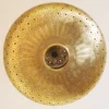 Moroccan Brass Saucer Pendant Light, Hand Pierced Bowl Lamp, Boho Shadow Pattern Ceiling Light