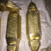 Handcrafted Moroccan Brass Sconce. Two Handmade Moroccan Brass Wall Sconces with Finial – Unlacquered Brass
