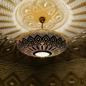 Untitleddesign Handmade Brass Pendant Light - boho Ceiling Light, Moorish Home Decor