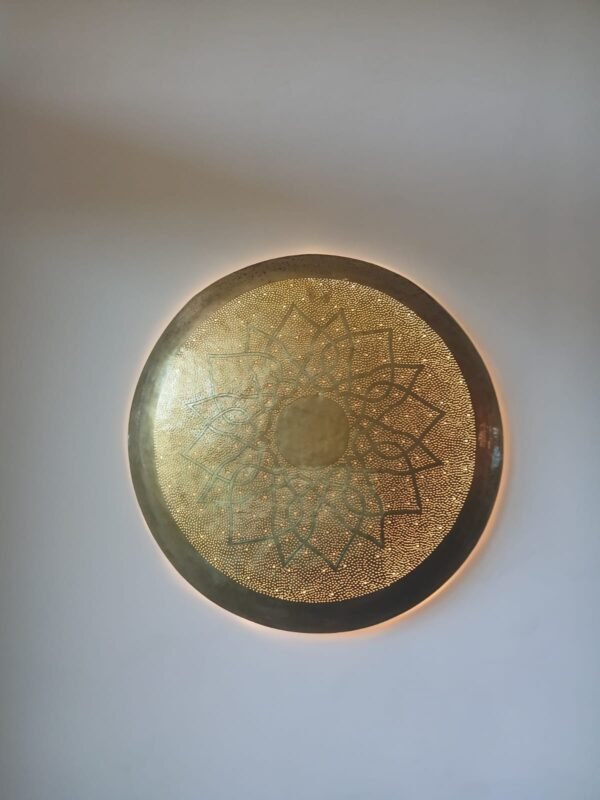 Luxury Handmade Moroccan Brass Ceiling Light, Vintage Flush Mount Wall or Ceiling Sconce