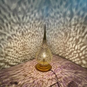 Handmade Moroccan Brass Floor Lamp – Artisan Boho Lighting